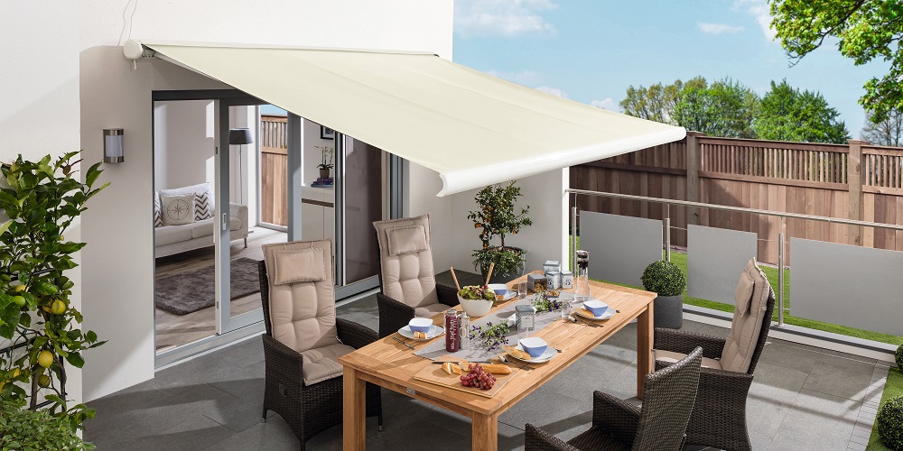 Elektrische Markise Vollkassettenmarkise SUNRAY beige 4 x 3 m