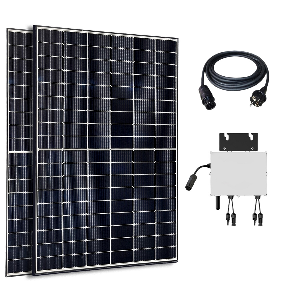 Balkonkraftwerk Solaranlage 1100 W mit Wechselrichter 800 W