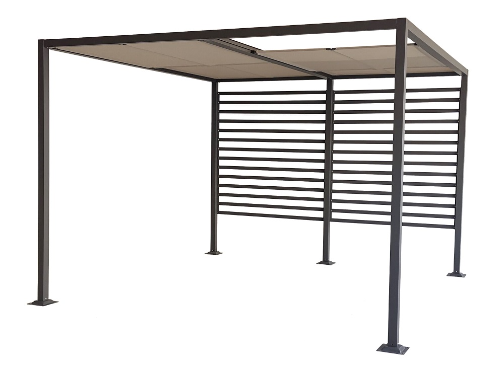 Gartenpavillon Pergola Gazebo Amun 3x4 m Sonnenschutz Überdachung Jet-Line