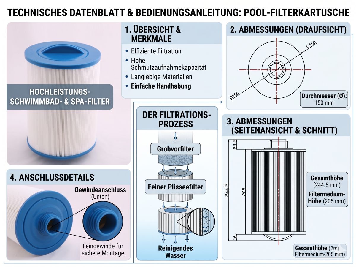 Outdoor Spa Wasserfilter für Villa Salome und Felicia
