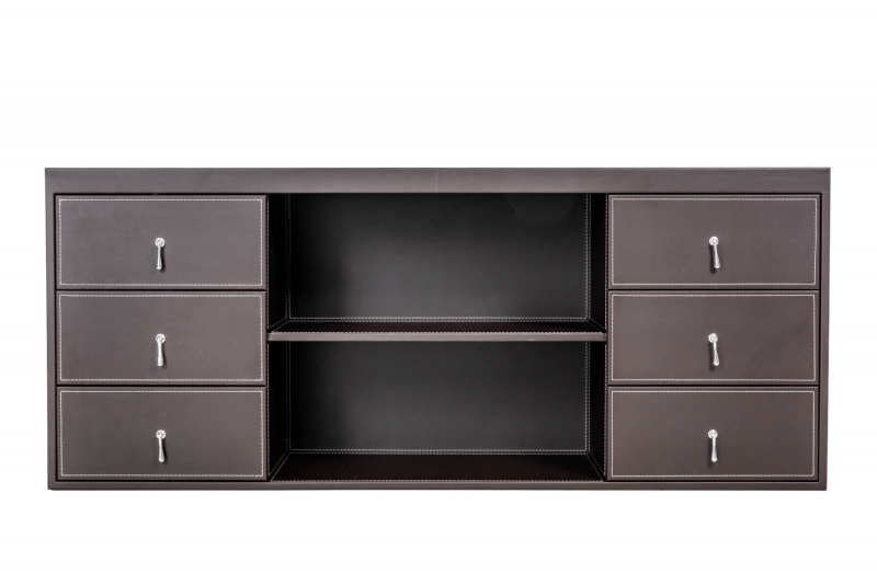 Büromöbel Büro Schrank Aktenschrank Padova braun 660x1600x450mm Büro Arbeitszimmer Homeoffice