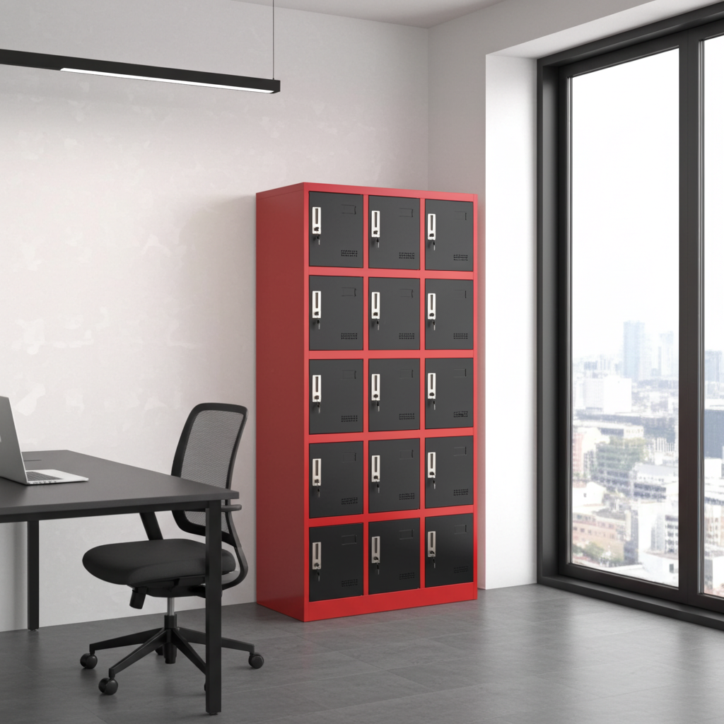 Metall Schrank Spint Stahl Schließfachschrank Wertfachschrank 15 Fächer Budapest