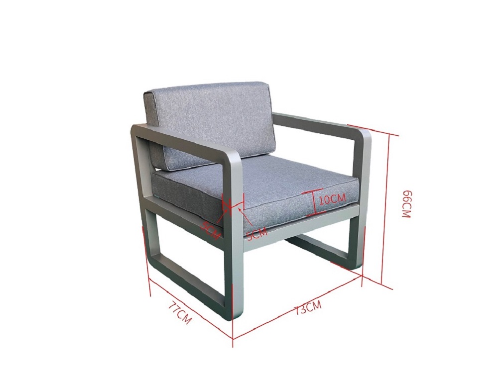 Gartenmöbel Lounge Möbel Outdoor Lounge DELFI grau 4-Teilig mit Kissen Garten Terrasse Balkon