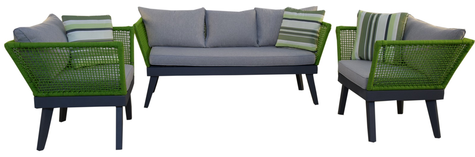 Gartenset Loungemöbel Cuba hochwertiges Gartenset Grün – Wetterfest & Stilvoll