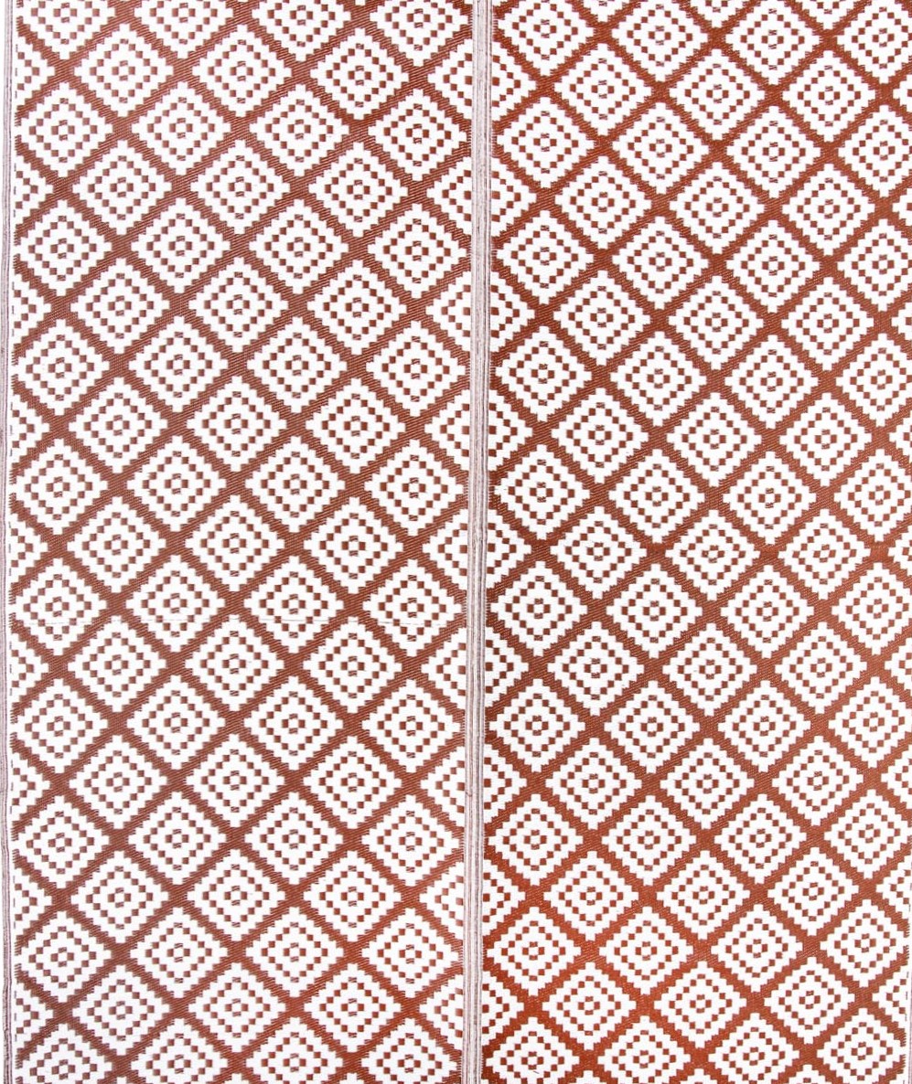 Garten Teppich Kunststoffteppich Austin braun 150x240cm Terrasse Balkon von Jet-Line