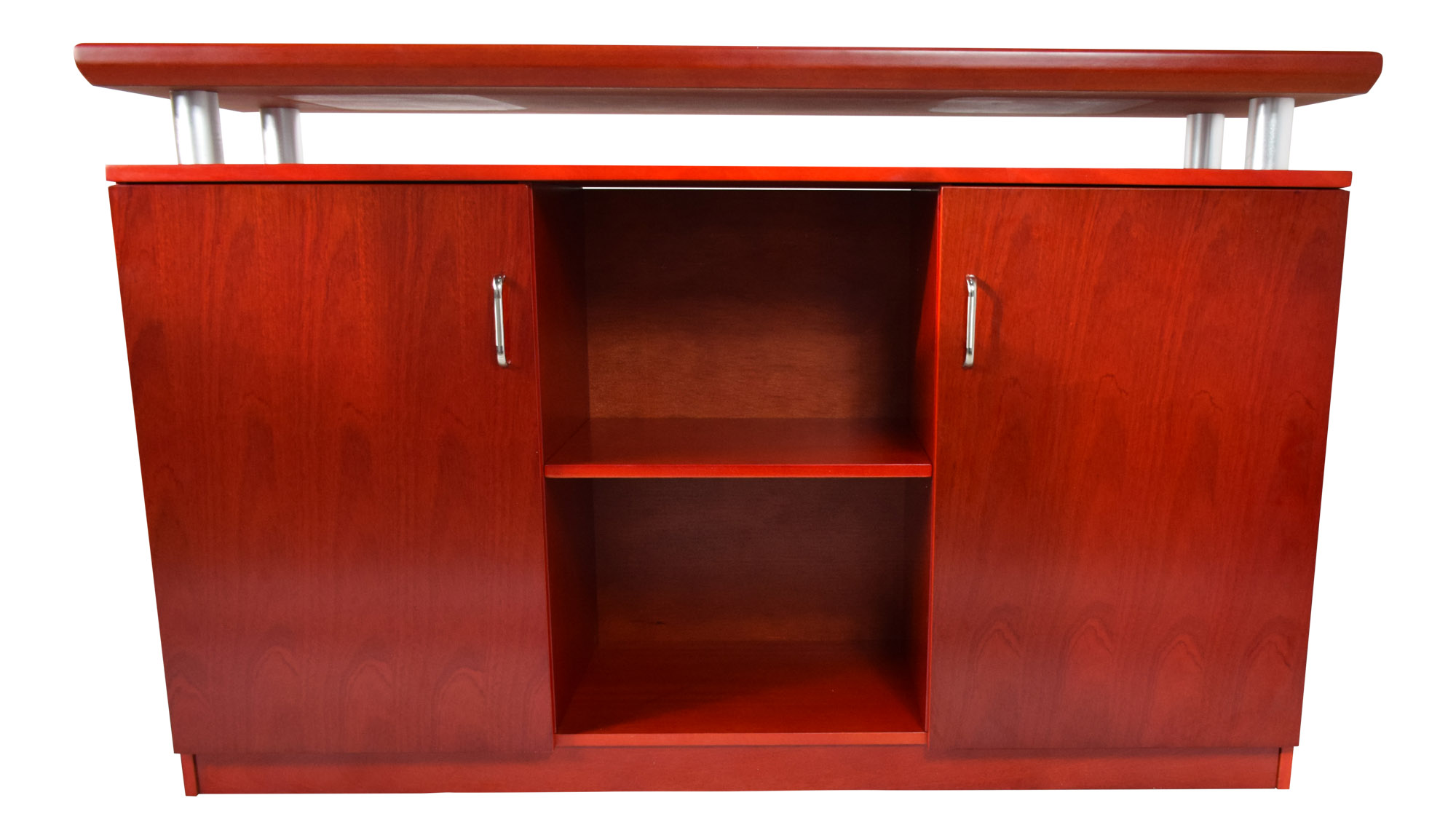 Büromöbel Büro Schrank Aktenschrank ORLY Kirsch 140x85x43cm Büro Arbeitszimmer Home-Office