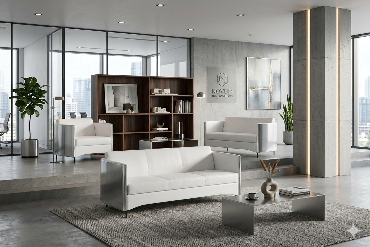 Bürosofa SIDNEY weiß