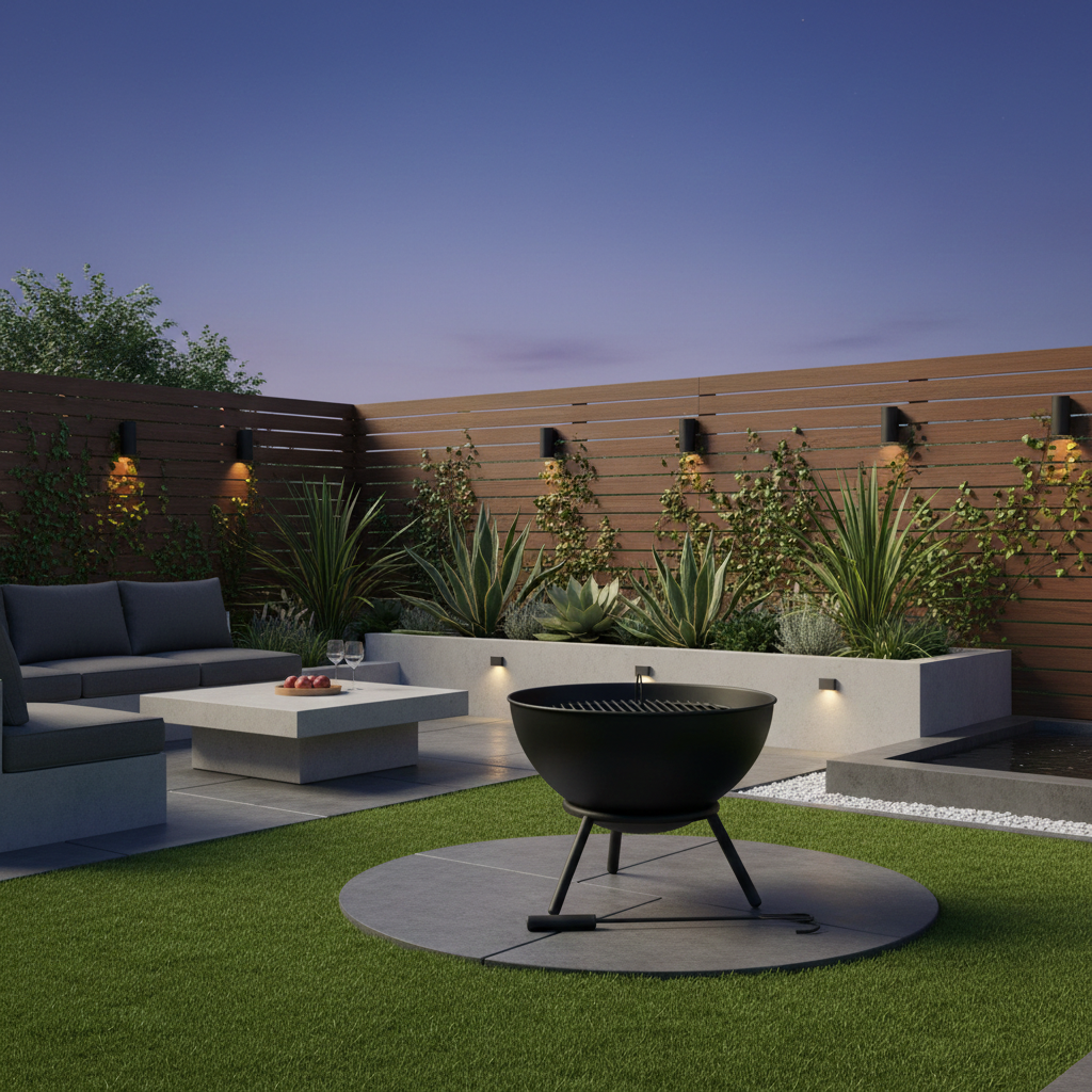 Feuerschale NAVARO schwarz lackiert Feuerstelle Feuerkorb