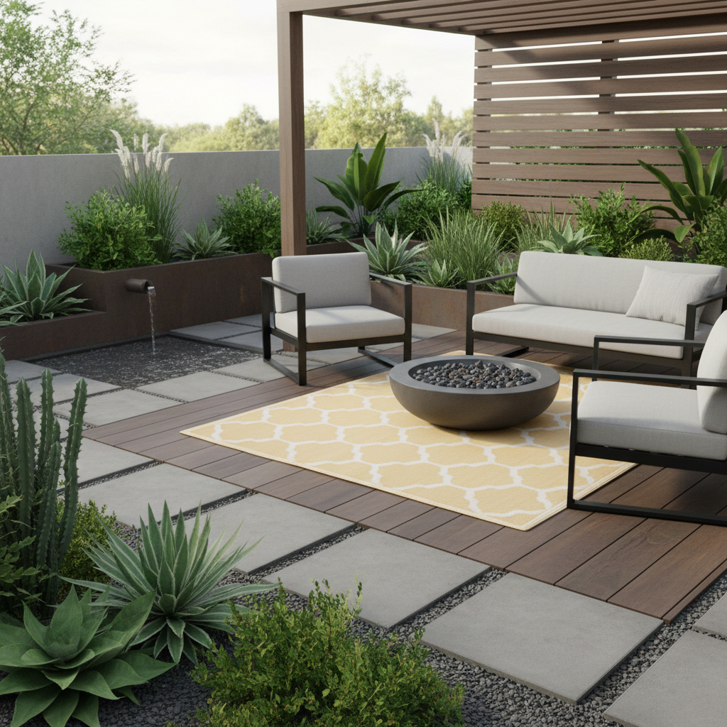 Garten Outdoor Kunststoffteppich Kate 120x180cm von Jet-Line Terrasse Balkon