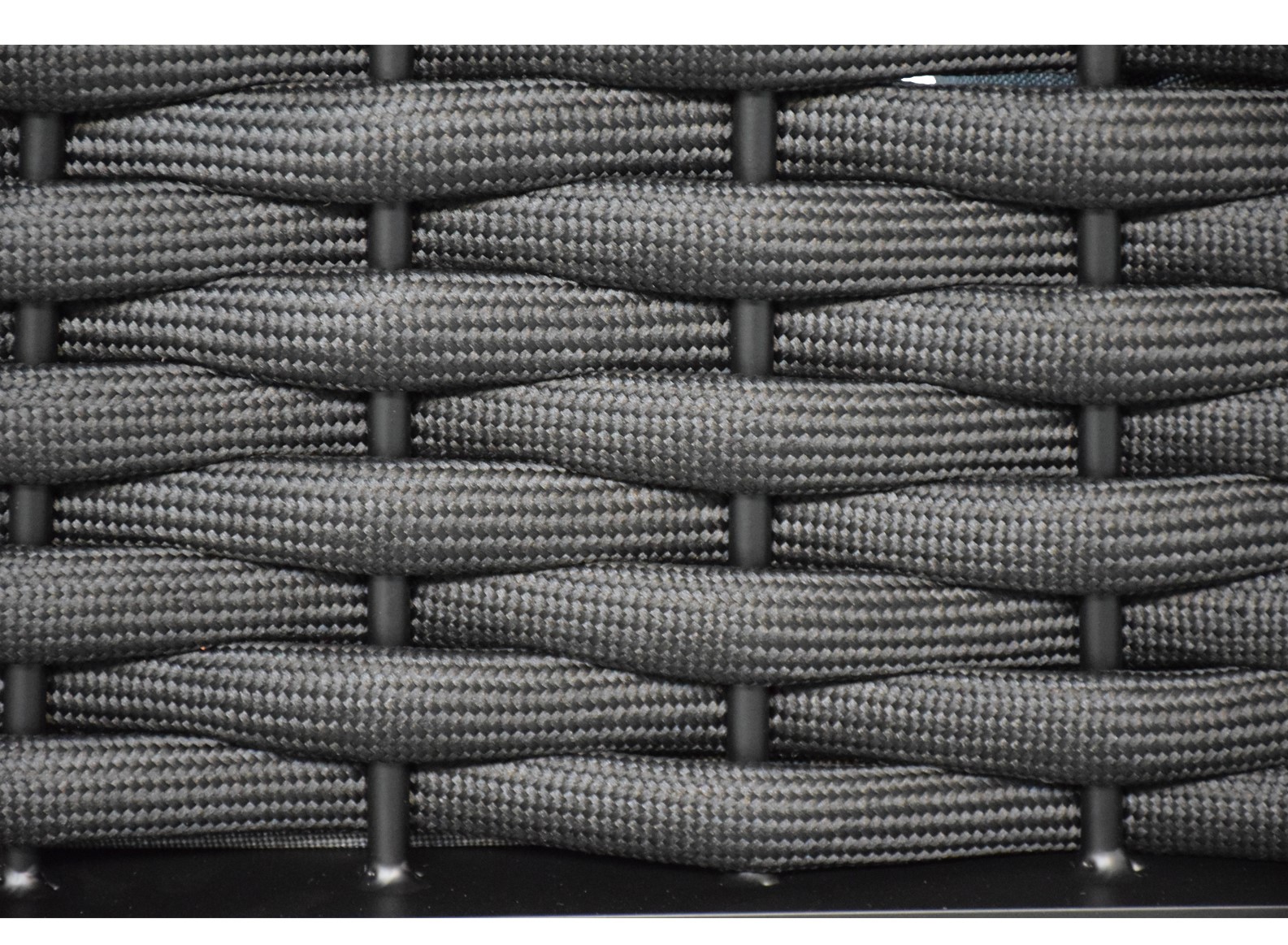 Gartenmöbel Garten lounge ARIANA schwarz 3-Teilig mit Kissen Garten Terrasse Balkon Wetterbeständig