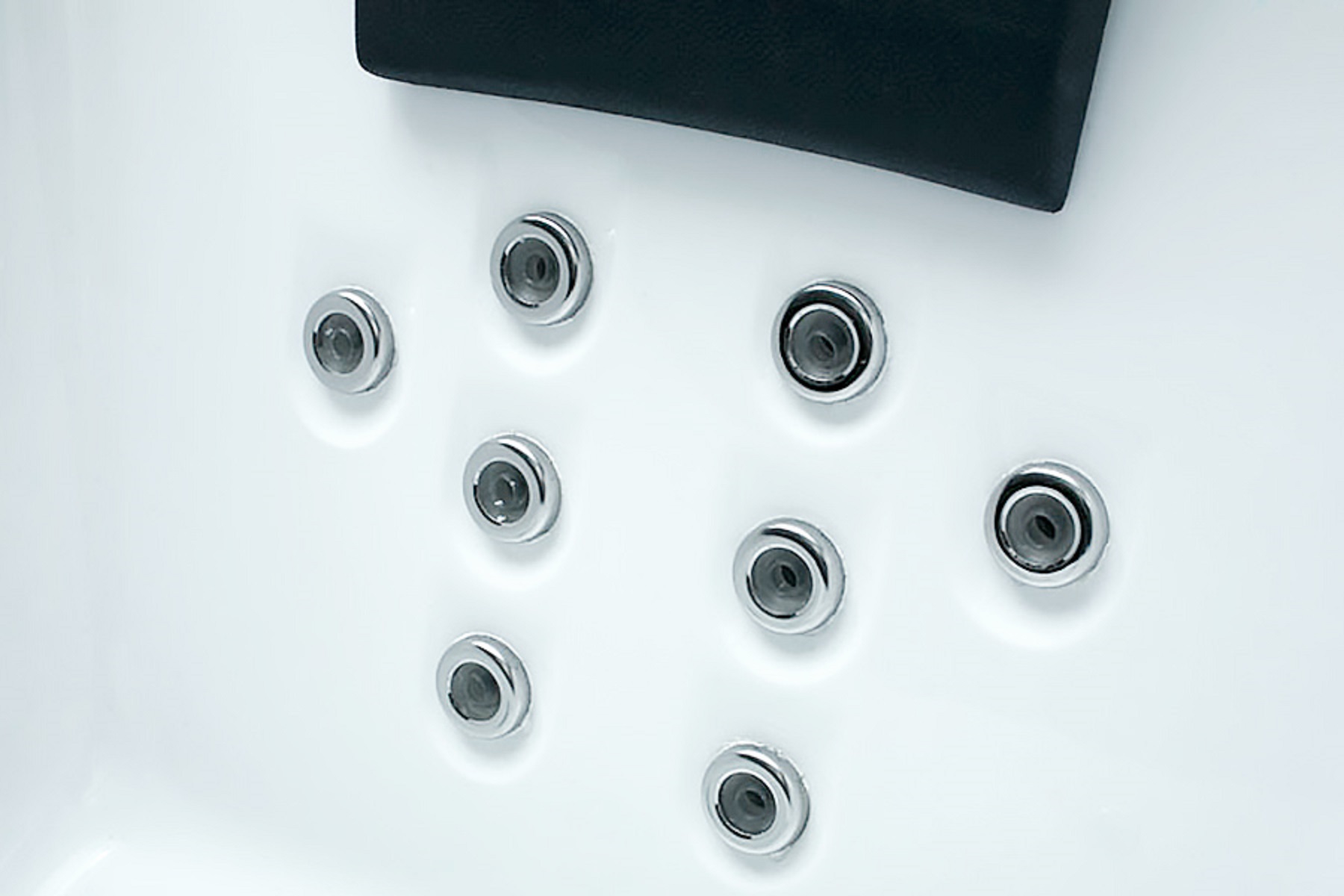 Whirlpool Indoor Spa Badewanne Whirlwanne VILLA ANTONELLI weiß 1800x 800 mm mit LED