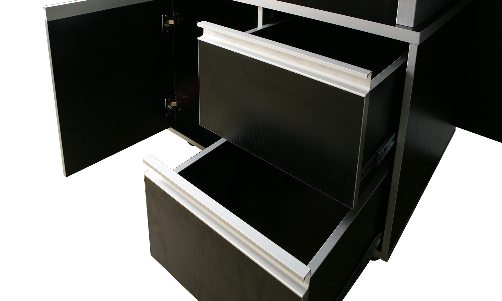 Büromöbel Chef Schreibtisch Managerschreibtisch Büroschreibtisch KEHL schwarz XXL 245x105x75 cm