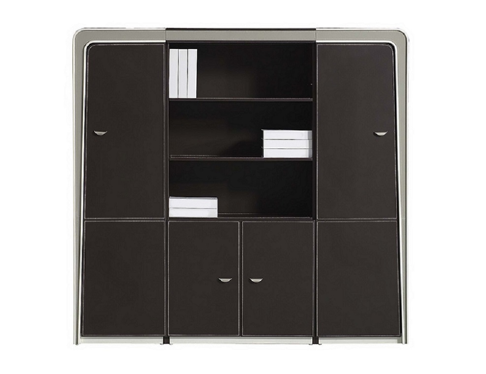 Büromöbel Büro Schrank Aktenschrank Pompeji schwarz 2.18x1.8x0.4m Büro Homeoffice Arbeitszimmer