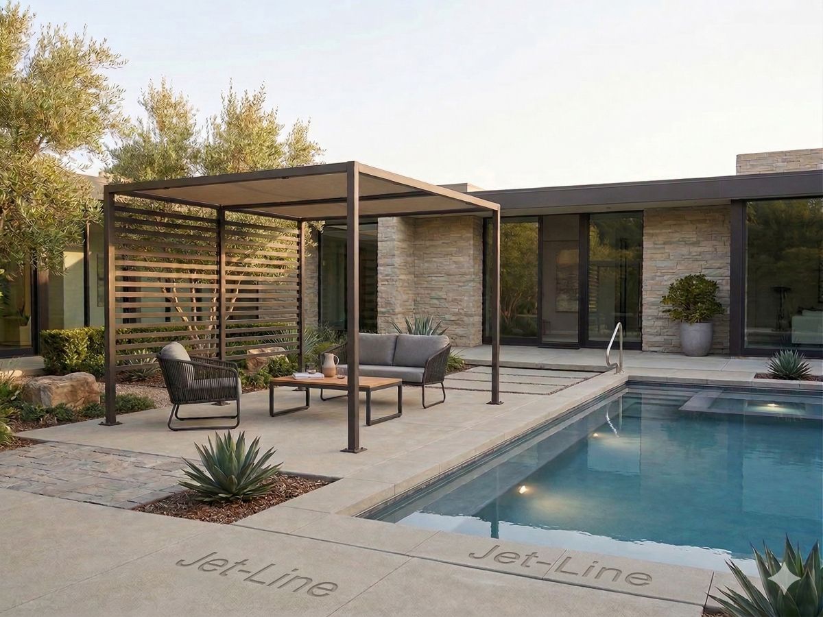 Gartenpavillon Pergola Gazebo Amun 3x4 m Sonnenschutz Überdachung Jet-Line