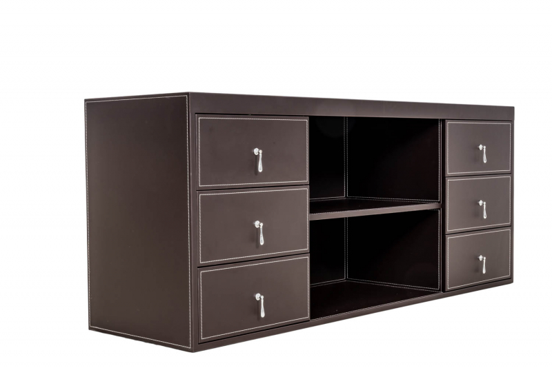 Büromöbel Büro Schrank Aktenschrank Padova braun 660x1600x450mm Büro Arbeitszimmer Homeoffice