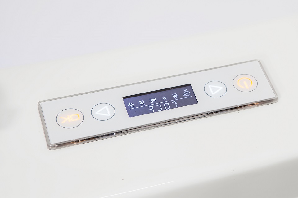 Whirlpool VILLA SABRINA weiss 1,6x1,6 m Vollausstattung Wasserfall Bachlauf umlaufend