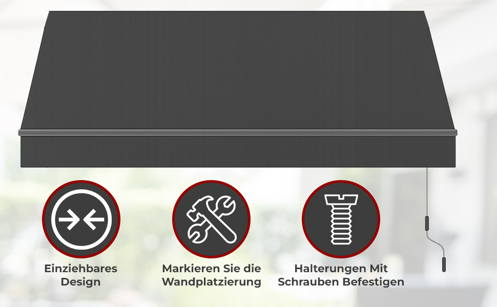 Markise Gelenkarmmarkise Suncare 3.5x2.5 m anthrazit Sonnenschutz UV-Schutz Terrasse Garten