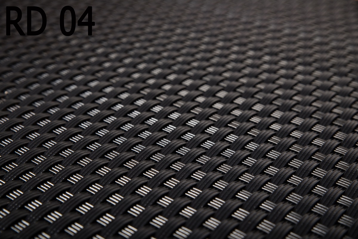 Balkonsichtschutz schwarz Polyrattan 100 x 90 cm Sichtschutzmatte
