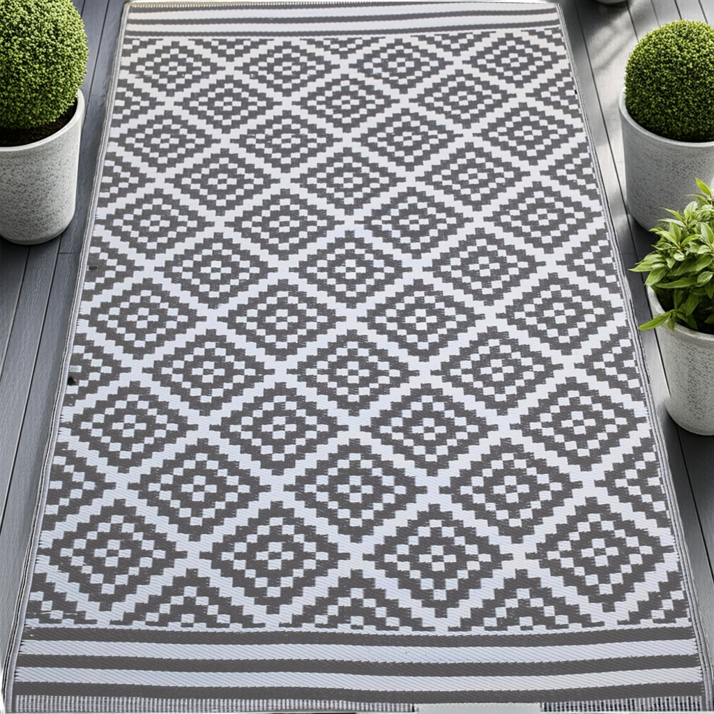 Gartenteppich outdoor Austin grau Teppich 120x180 cm