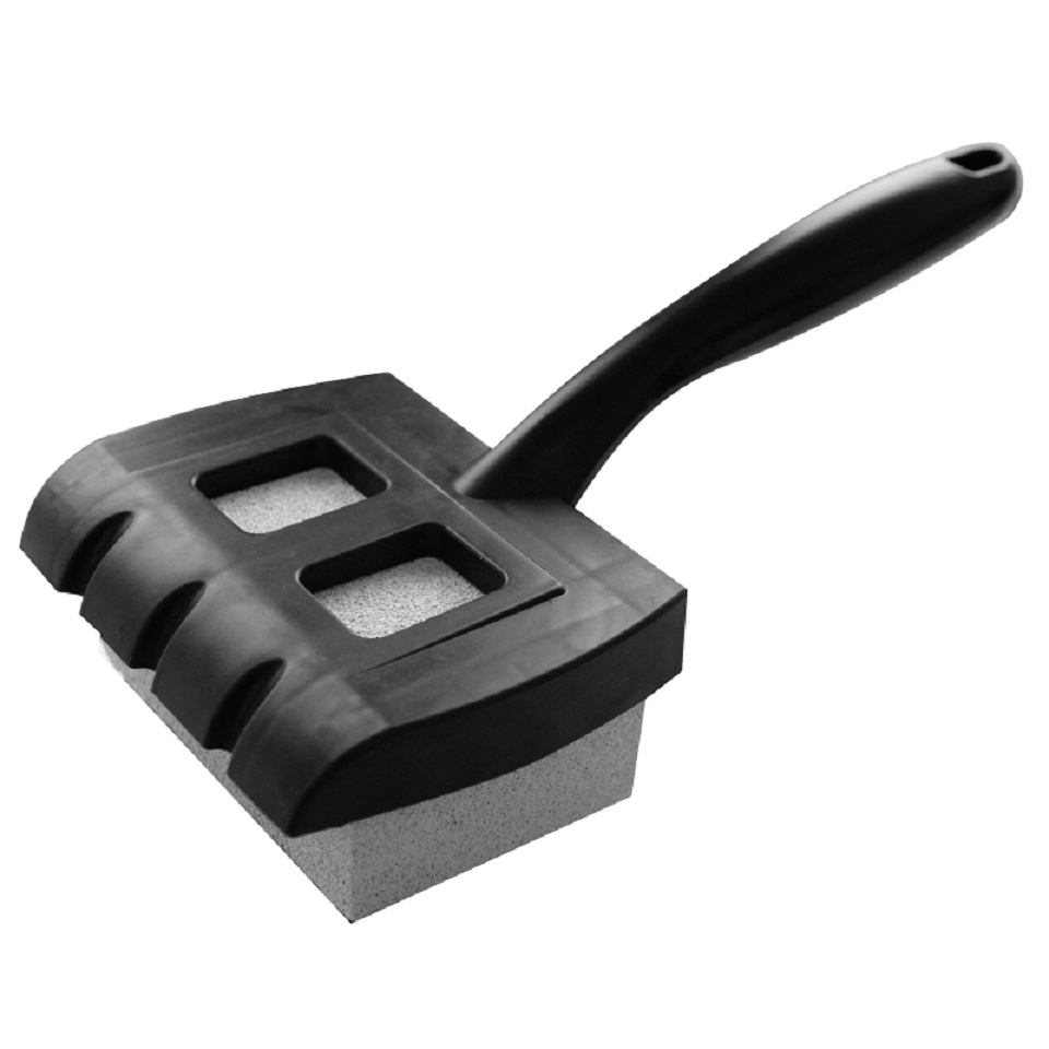 Jet-Line Grillreiniger Reinigungsstein 12x8cm BBQ Putzstein Griff auswechselbar