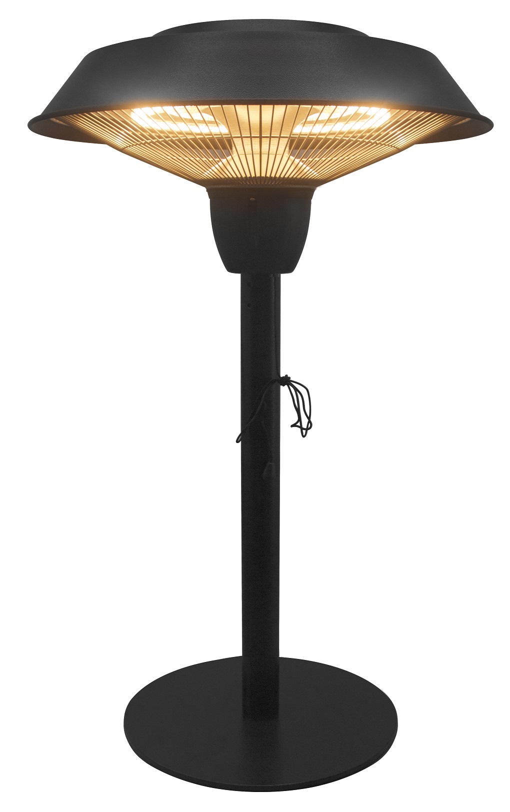 Heizlampe Terrassenlampe 69 x 42 cm schwarz POLLUX  elektrisch Wärme für Terrasse Garten