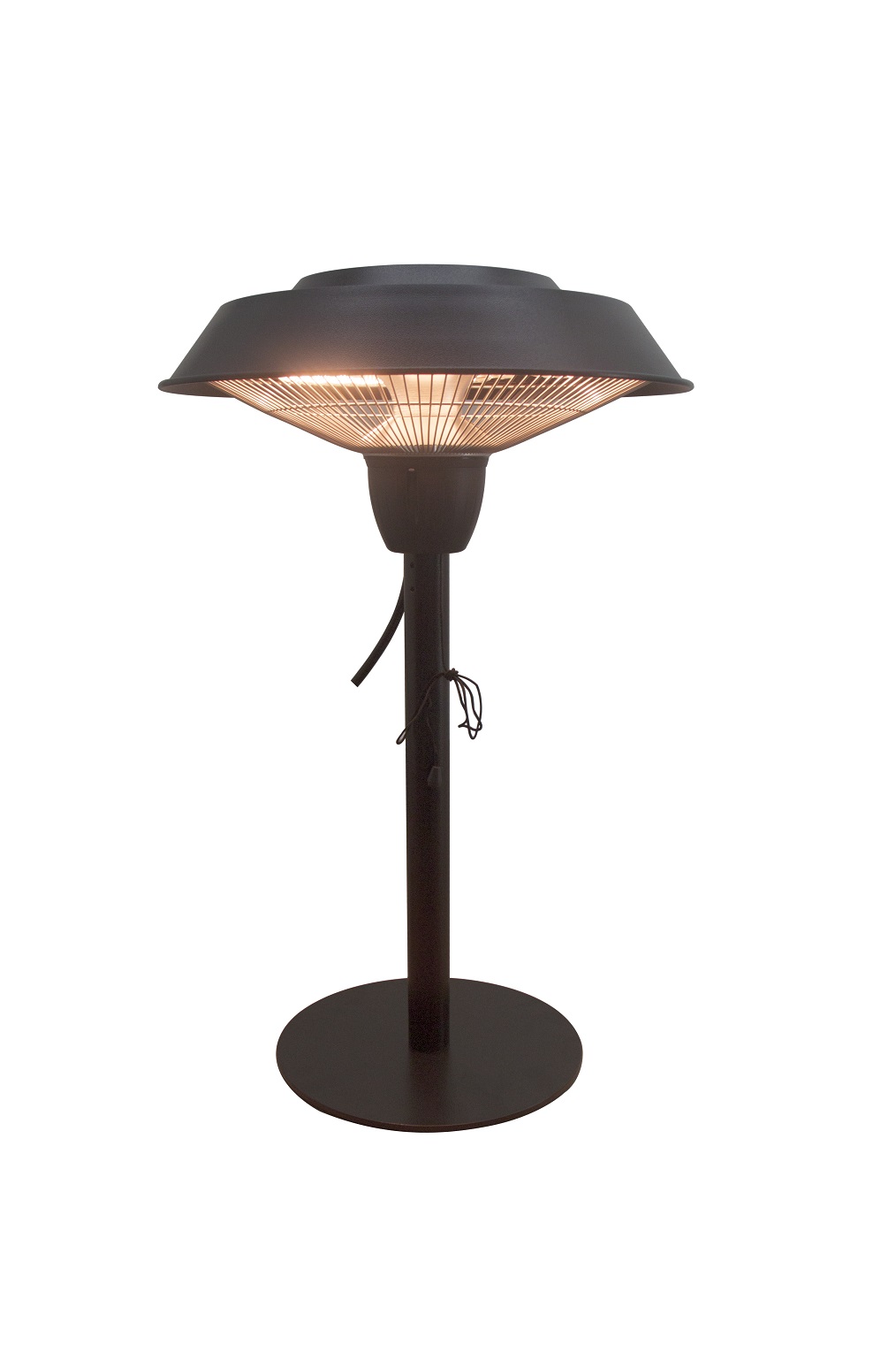 Heizlampe Terrassenlampe 69 x 42 cm schwarz POLLUX  elektrisch Wärme für Terrasse Garten