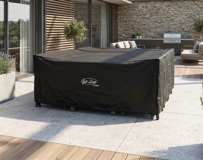 Abdeckplane für Gartenmöbel 3 x 3 m XXL schwarz
