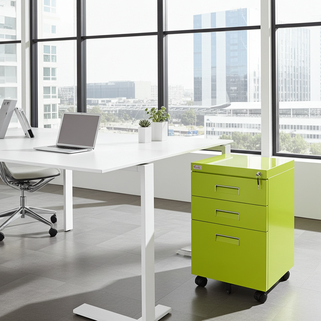 Büro Rollcontainer 3 Schubladen Haengeregistratur PAUL gruen Bürocontainer
