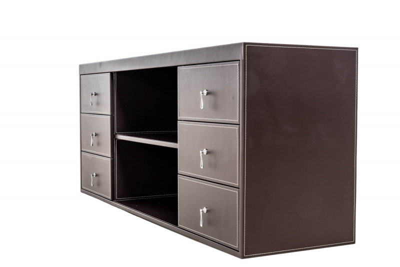 Büromöbel Büro Schrank Aktenschrank Padova braun 660x1600x450mm Büro Arbeitszimmer Homeoffice