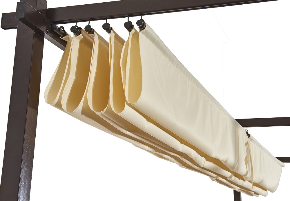 Pavillon Gartenpavillon 3x4m beige-anthrazit Luxor Light UV-Schutz wasserabweisende Überdachung