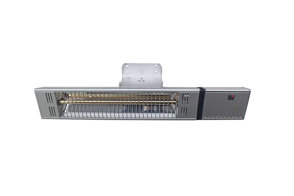 Heizlampe Terrassenlampe 54,7 x 12,7 x 9 cm PEGASUS Silber Wandmontage elektrisch Wärme für Terrasse
