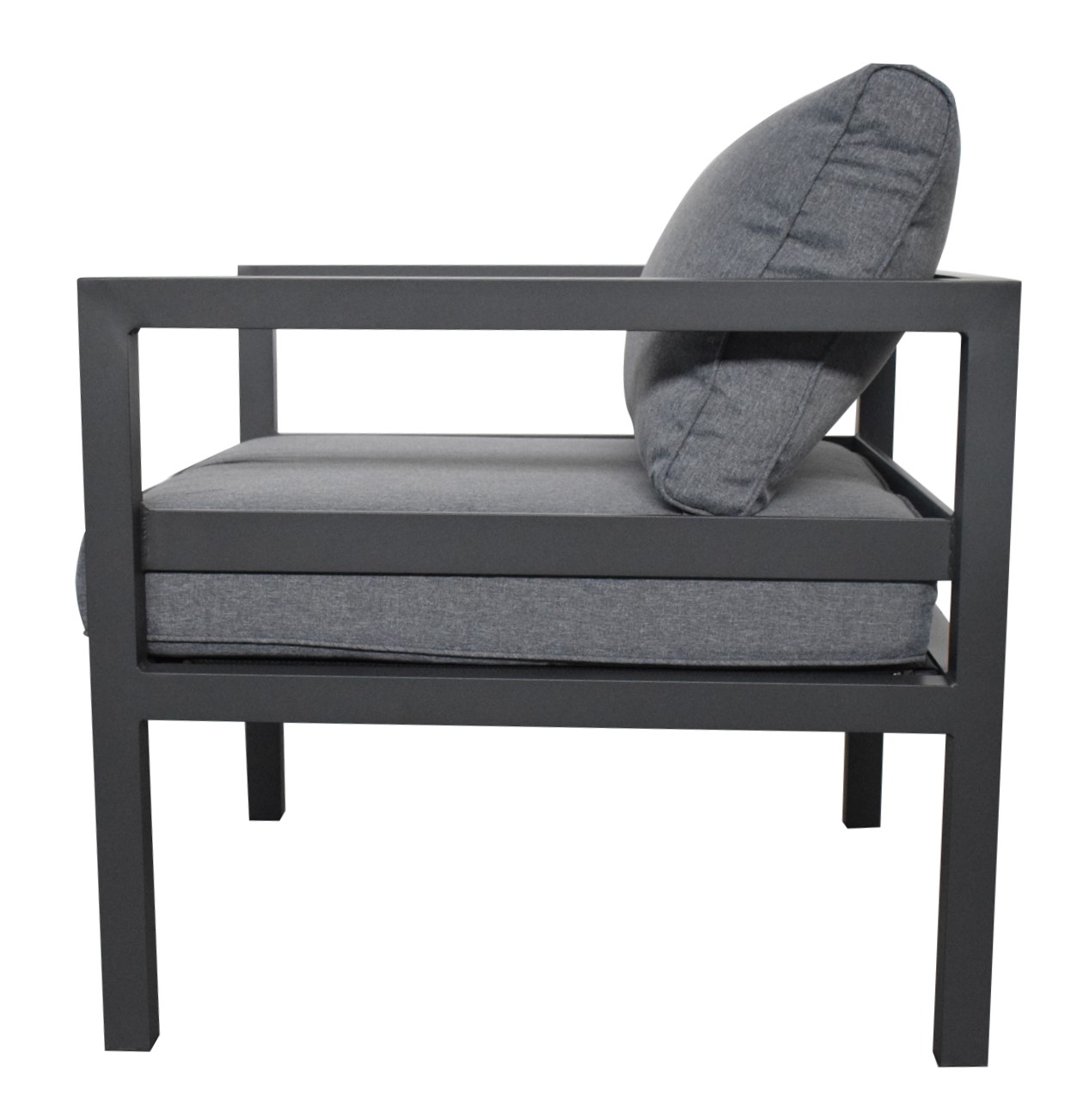 Jet-Line Gartenmöbel Ecklounge XXL Garten  KRETA hellgrau Aluminium